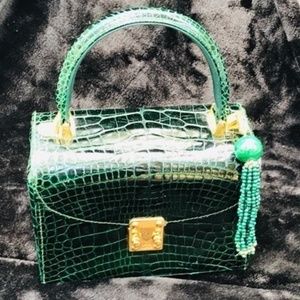 Lana Marks RARE Green Alligator Handbag-A BEAUTY